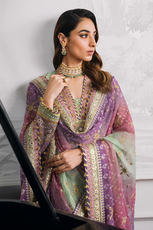 3 Piece Chiffon Heavy Embroidered Suit - Unstitched