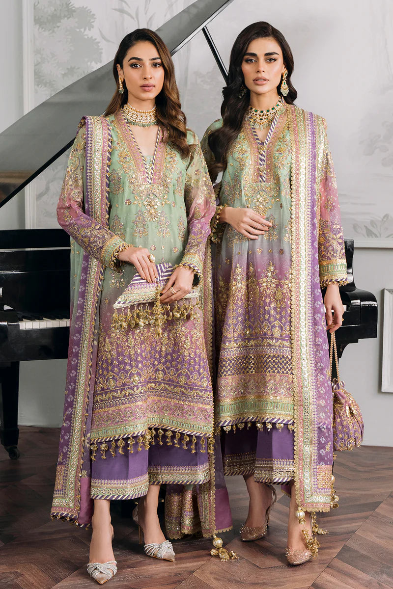 3 Piece Chiffon Heavy Embroidered Suit - Unstitched