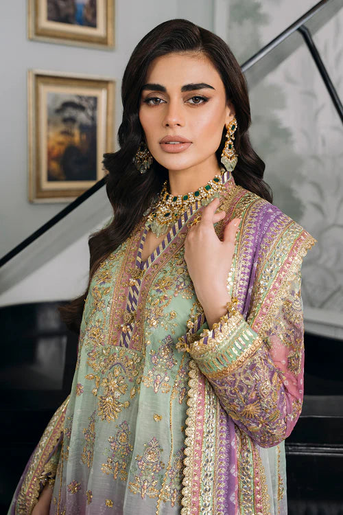 3 Piece Chiffon Heavy Embroidered Suit - Unstitched