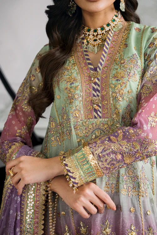 3 Piece Chiffon Heavy Embroidered Suit - Unstitched