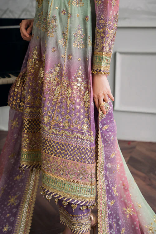 3 Piece Chiffon Heavy Embroidered Suit - Unstitched