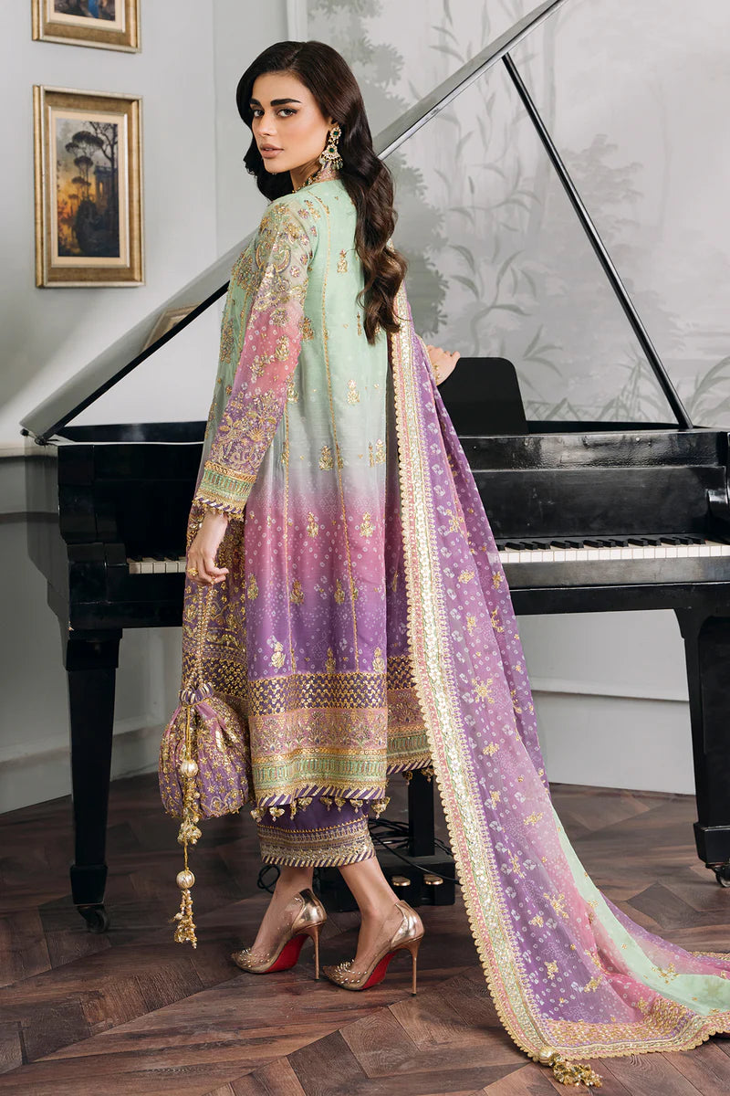 3 Piece Chiffon Heavy Embroidered Suit - Unstitched