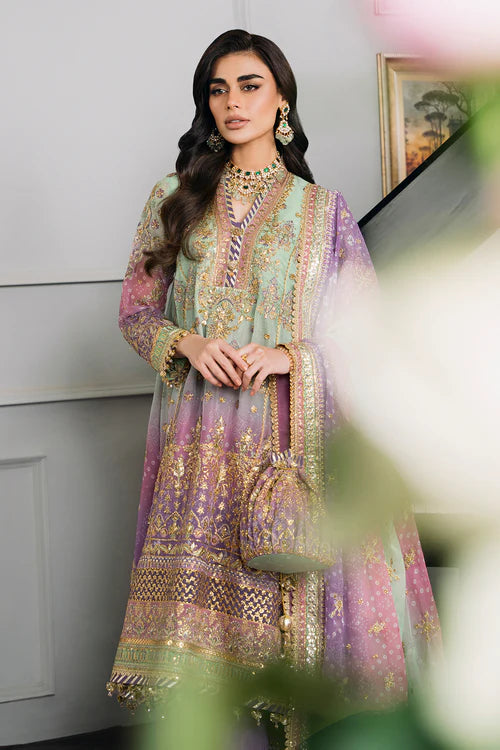 3 Piece Chiffon Heavy Embroidered Suit - Unstitched