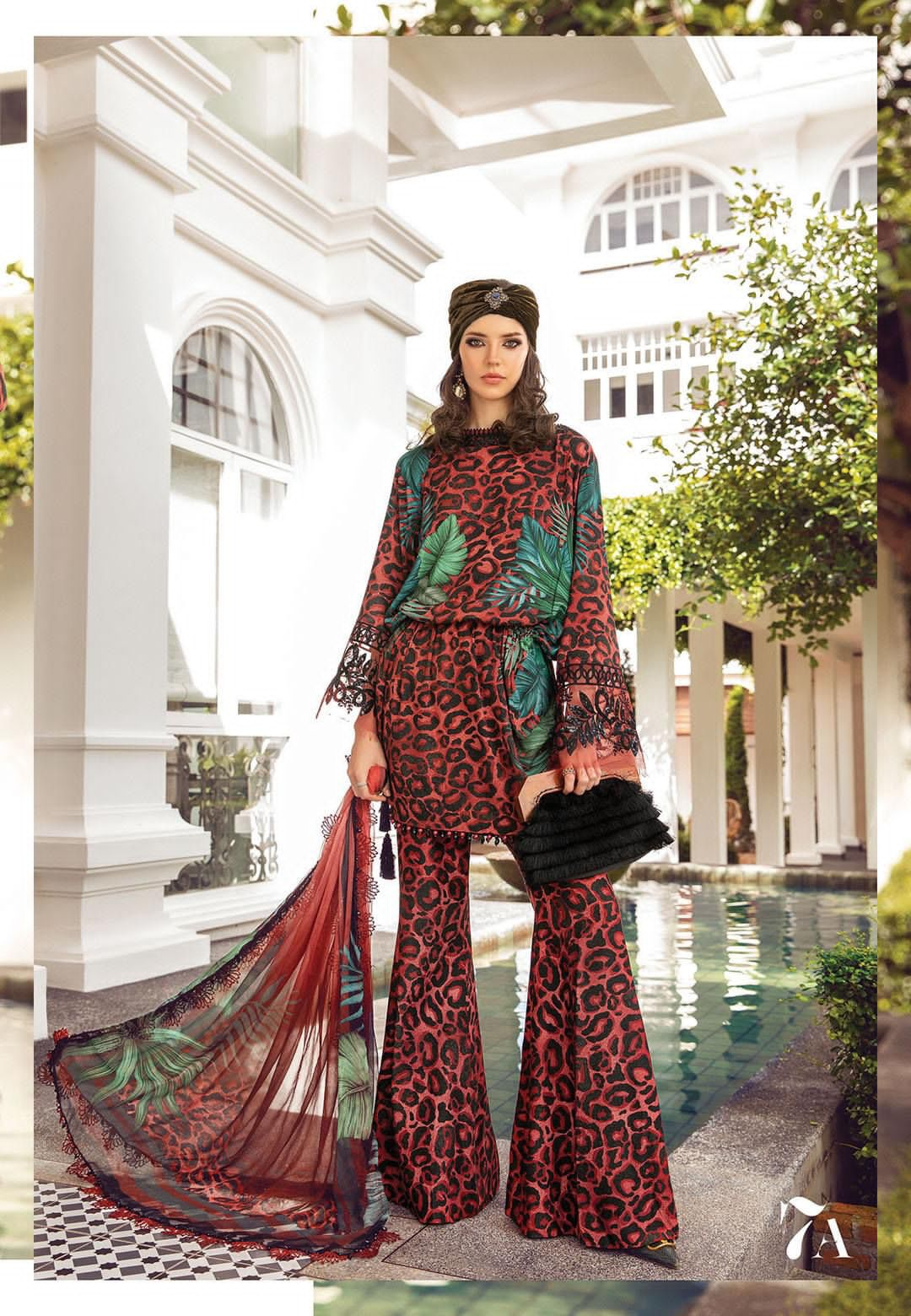 Floral Digital printed 3Pcs swiss lawn suit