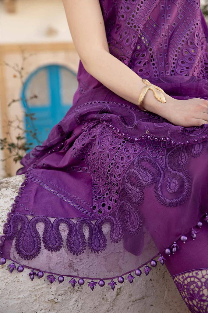 3 Piece Chikankari Collection Suit with Heavy Embroidery and Organza Dupatta - Unstitched