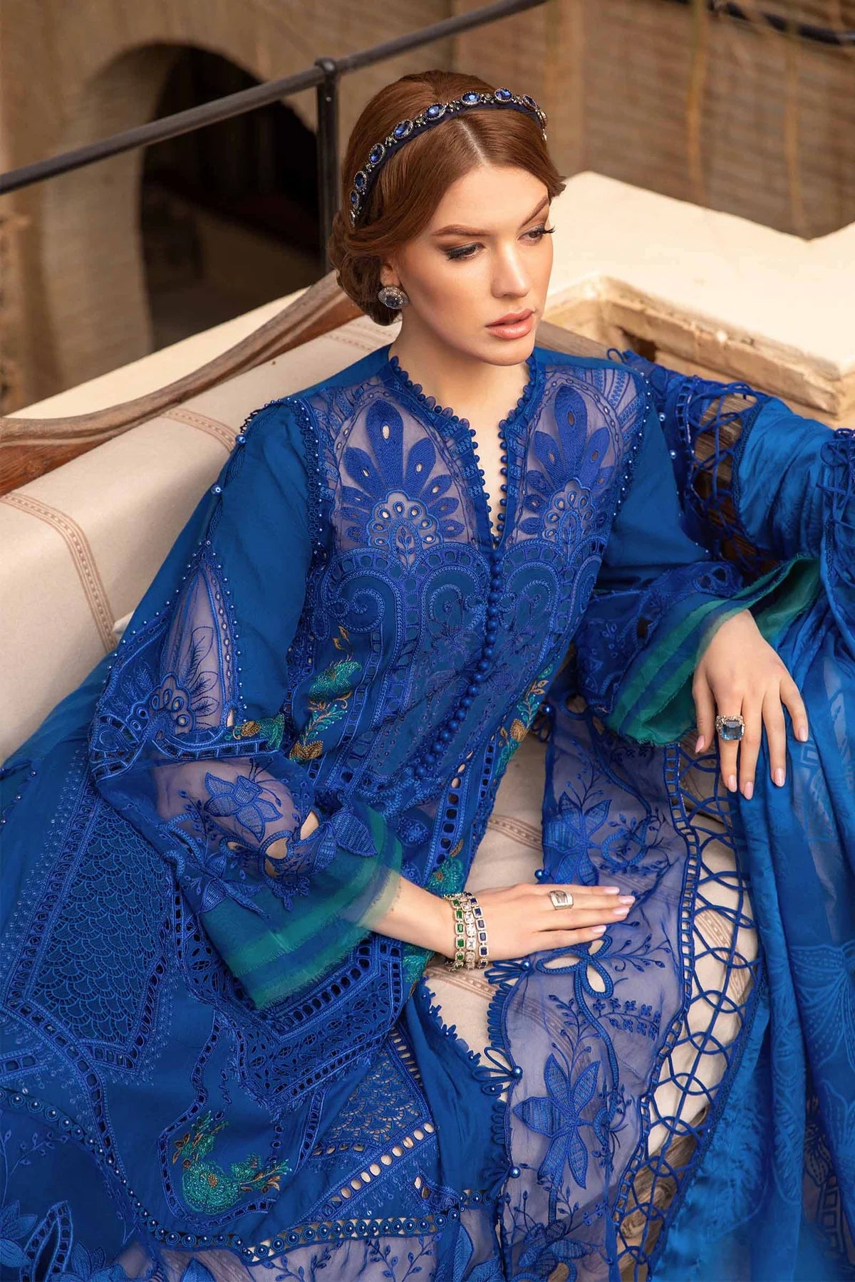 3 Pc Lawn Heavy Embroidered Scifflie Suit - Unstitched