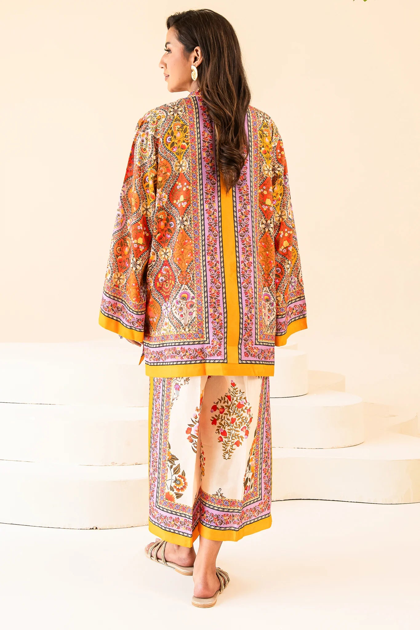 Floral Digital Printed Silk Suit - Unstitched