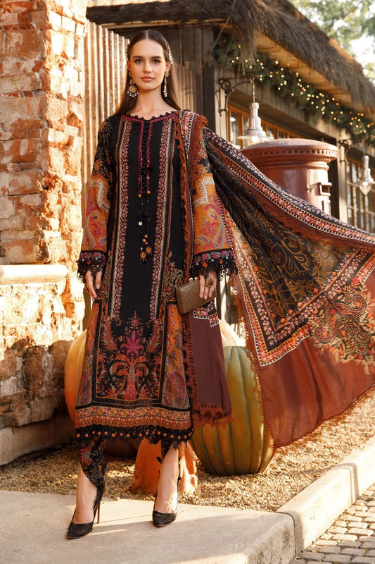 3 Piece Lawn Heavy Embroidery and Digital Printed Suit with Chiffon Dupatta - Unstitched