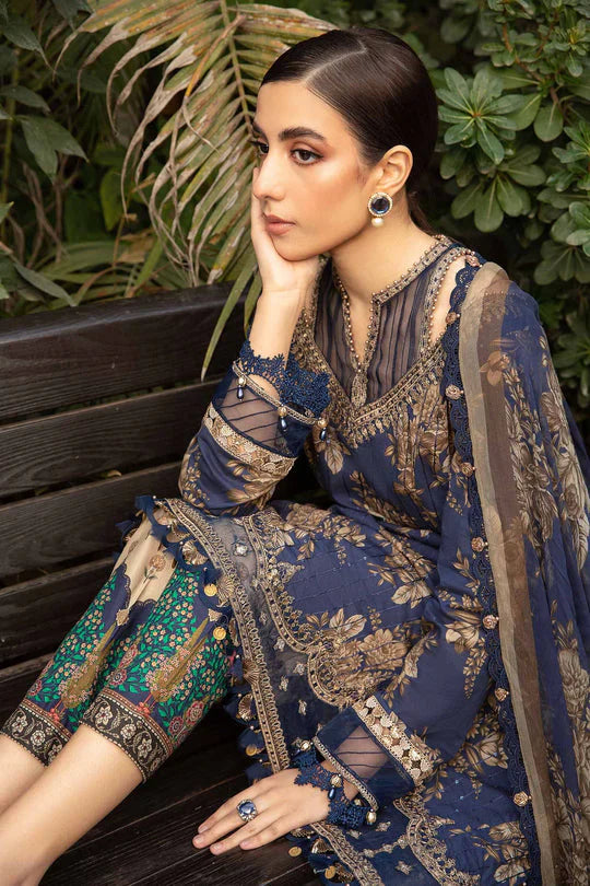 3 Piece Swiss Lawn Digital Printed Suit With Silk Dupatta - Unstitched