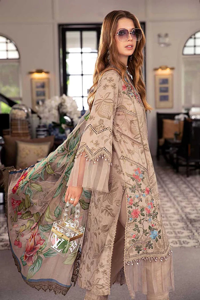 Floral Digital printed 3Pcs swiss lawn suit