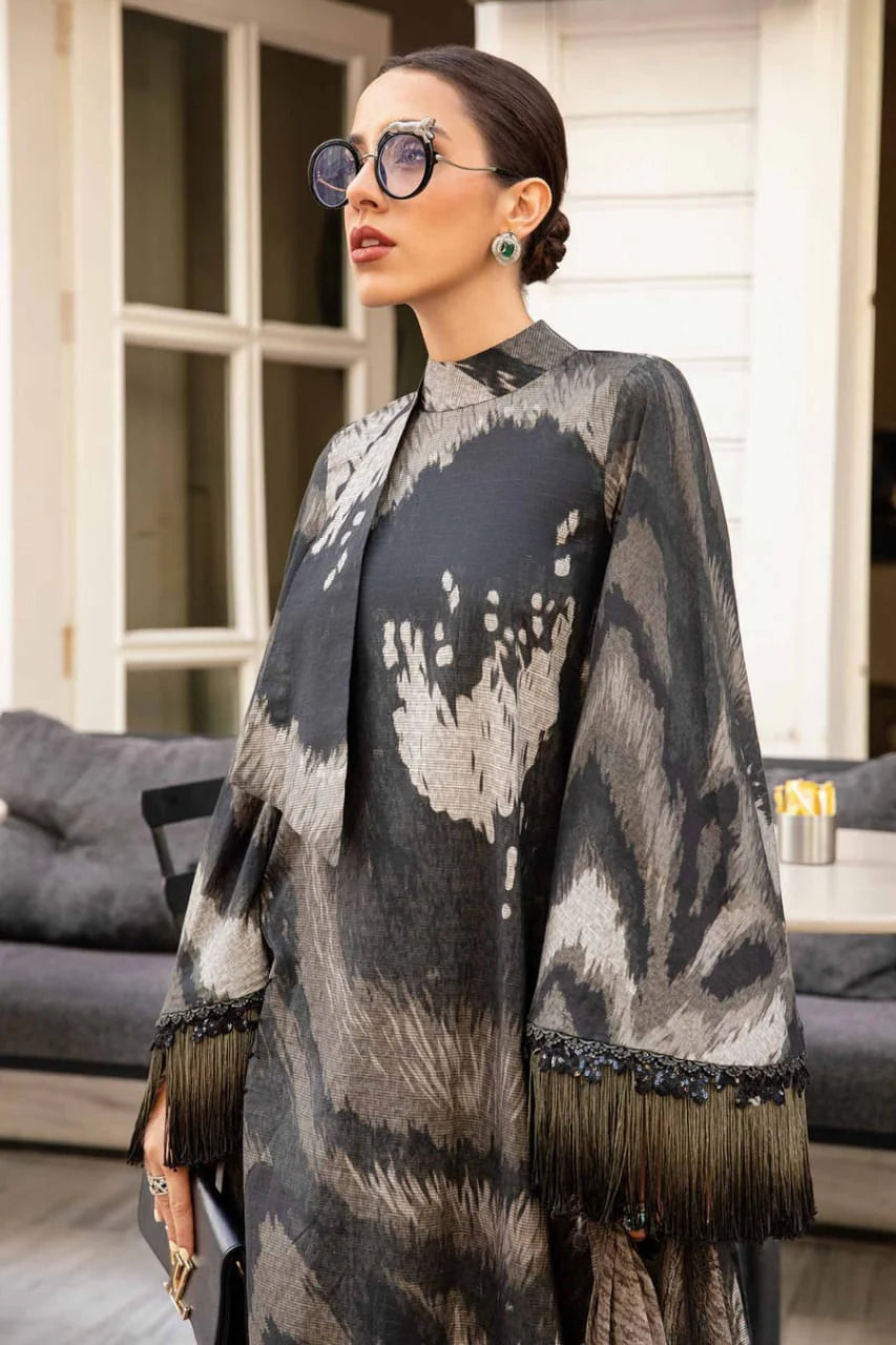 3 Pc Digital Printed Cambric Front Lawn Suit with Chiffon Dupatta - Unstitched