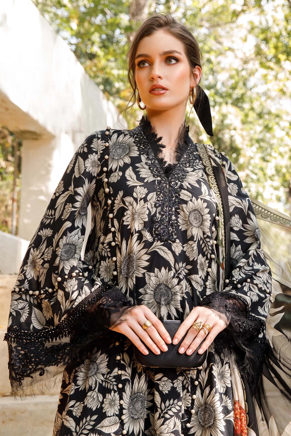 Digital Printed 3 Piece Lawn With Chiffon Dupatta Unstitched